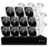 Комплект видеонаблюдения IP 5Мп KIT-С511IP-POE 11 камер с ночной съемкой для улицы, с датчиком движения, питание PoE