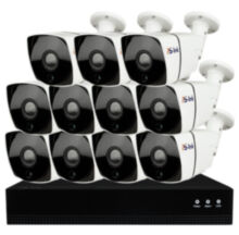 Комплект видеонаблюдения IP 5Мп  KIT-С511IP-POE 11 камер с ночной съемкой для улицы, с датчиком движения, питание PoE