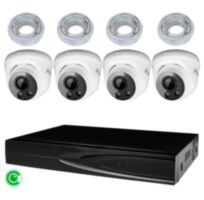 Комплект видеонаблюдения IP 8Мп KIT-A804IP-ST 4 камеры для помещения, аналитика, детекция человека, область вторжения