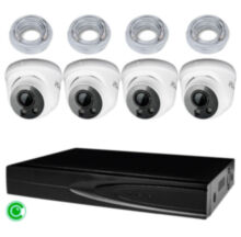 Комплект видеонаблюдения IP 8Мп  KIT-A804IP-ST 4 камеры для помещения, аналитика, детекция человека, область вторжения