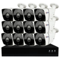 Комплект видеонаблюдения IP 5Мп KIT-С512IP-POE 12 камер с ночной съемкой для улицы, с датчиком движения, питание PoE