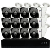 Комплект видеонаблюдения IP 5Мп  KIT-С512IP-POE 12 камер с ночной съемкой для улицы, с датчиком движения, питание PoE