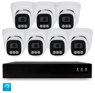 Комплект IP-видеонаблюдения KIT-A407IP-POE 4 Мп, 7 купольных IP-камер, NVR, 8 PoE портов KIT-A407IP-POE - это полноценный комплект IP-видеонаблюдения, состоящий из сетевого видеорегистратора NVR и 7 купольных IP-камер 4 Мп для помещения.