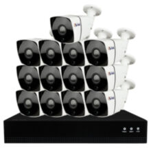 Комплект видеонаблюдения IP 5Мп  KIT-С513IP-POE 13 камер с ночной съемкой для улицы, с датчиком движения, питание PoE