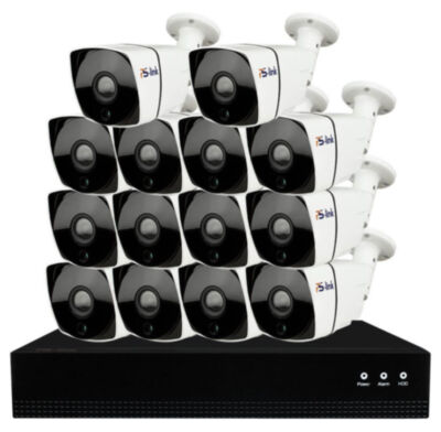 Комплект видеонаблюдения IP 5Мп KIT-С514IP-POE 14 камер с ночной съемкой для улицы, с датчиком движения, питание PoE Комплект проводного IP-видеонаблюдения представляет собой профессиональное готовое решение для организации системы безопасности с повышенными требованиями к детализации изображения на загородных участках, в частных домах, небольших офисах, магазинах, складских помещениях и на парковках, которое включает в себя всё необходимое для быстрого запуска: цифровой 16-канальный видеорегистратор, уличные 5-мегапиксельные IP-камеры с мощной ИК-подсветкой и готовые бухты кабеля длиной 10 метров для подключения каждой камеры.