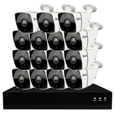 Комплект видеонаблюдения IP 5Мп KIT-С515IP-POE 15 камер с ночной съемкой для улицы, с датчиком движения, питание PoE Комплект проводного IP-видеонаблюдения представляет собой профессиональное готовое решение для организации системы безопасности с повышенными требованиями к детализации изображения на загородных участках, в частных домах, небольших офисах, магазинах, складских помещениях и на парковках, которое включает в себя всё необходимое для быстрого запуска: цифровой 16-канальный видеорегистратор, уличные 5-мегапиксельные IP-камеры с мощной ИК-подсветкой и готовые бухты кабеля длиной 10 метров для подключения каждой камеры.