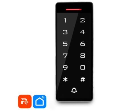 Панель доступа PS-T1202EM-WP-W кодонаборная сенсорная панель, WIFI модуль, 2000 пользователей, IP66, пластик PS-T1202EM-WP-W — умная Wi-Fi панель контроля доступа со встроенным контроллером, сенсорной клавиатурой и RFID-считывателем EM-Marine 125 кГц.
