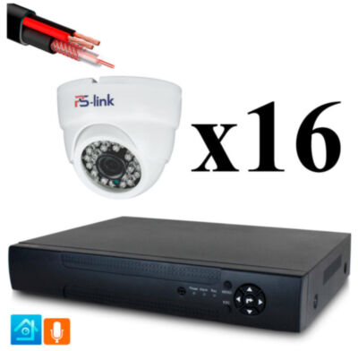 Комплект видеонаблюдения AHD 5Мп KIT-A516HD-MX KIT-A516HD-MX — готовый комплект видеонаблюдения AHD 5 Мп с записью звука для крупного дома, склада, магазина, производства, офиса или территории с несколькими зонами контроля.