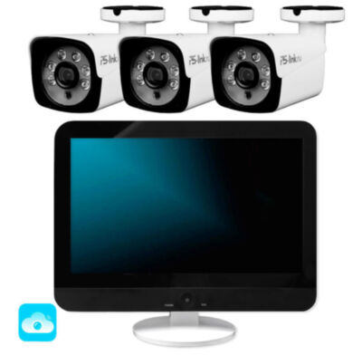 Комплект видеонаблюдения WIFI 5Мп KIT-W503CM беспроводной, 3 камеры для улицы, ночное видение, удаленный доступ Комплект видеонаблюдения WIFI 5Мп  KIT-W503CM — готовое решение для частных домов, офисов, магазинов и производственных помещений, позволяющее организовать беспроводную систему видеонаблюдения с разрешением 5 Мп и углом обзора 90°.