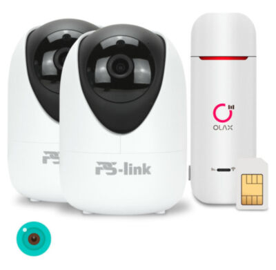 Комплект видеонаблюдения 4G Ps-Link KIT-XMH3002-4G / 3Мп / 2 камеры 