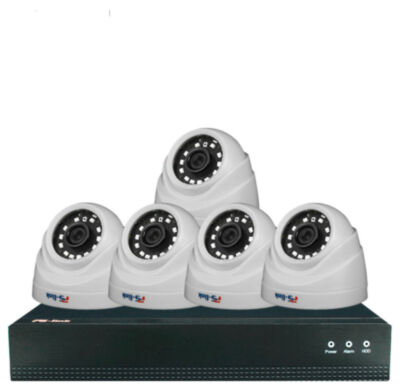 Комплект видеонаблюдения IP 2Мп KIT-A205IP-POE 5 камер с ночной съемкой для помещения, с датчиком движения, питание PoE Комплект видеонаблюдения на базе купольных IP-камер  IP302P (2 Мп) и 8-канального IP-видеорегистратора PS-I3108XP представляет собой полностью готовое к работе цифровое решение для круглосуточного контроля внутренних помещений - от квартир и офисов до магазинов, складов и подъездов, обеспечивая четкую фиксацию происходящего в формате Full HD как днем, так и в полной темноте.