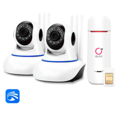 Комплект видеонаблюдения 4G Ps-Link KIT-G90B2-4G / 1Мп / 2 камеры 