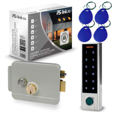 Система СКУД KIT-HF3WF-G/ сканер отпечатков / эл. механический замок / RFID, WIFI Комплект СКУД с wifi подключением  KIT-HF3WF-G для одной двери на базе клавиатуры с контроллером доступа, четырех RFID ключей, кнопкой выхода и электро механического замка с рабочим напряжением 12Вольт.