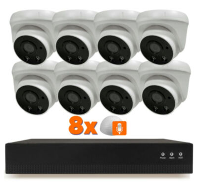 Комплект видеонаблюдения IP Ps-Link KIT-A208IPMX-POE / 2Мп / 8 камер / запись звука 