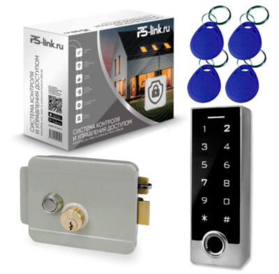 Система СКУД KIT-TF2EM-WP-W-G отпечаток пальца, кодовая панель, металлическая, RFID, WIFI Комплект СКУД  KIT-TF2EM-WP-W-G на одну дверь на базе панели с сенсорной клавиатурой, контроллером и сенсором отпечатка пальца, а также с четырьмя RFID ключами и электромеханическим замком для удобства пользователей.