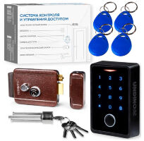 Комплект СКУД Undino KIT-ACP303EM-B эл. механический замок, отпечаток, RFID, WIFI, ip66