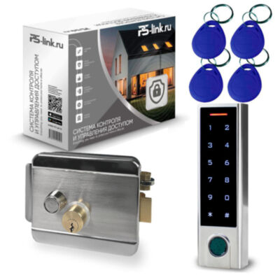 Система СКУД KIT-HF3WF-SSM/ сканер отпечатков / эл. механический замок / RFID, WIFI Комплект СКУД с wifi подключением  KIT-HF3WF-SSM для одной двери на базе клавиатуры с контроллером доступа, четырех RFID ключей, кнопкой выхода и электро механического замка с рабочим напряжением 12Вольт.