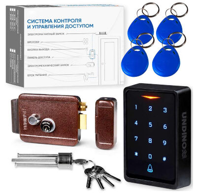 Комплект СКУД Undino KIT-ACP304EM-B эл. механический замок, RFID, WIFI Готовый комплект СКУД Undino KIT-ACP304EM-B — это эстетичное и надёжное решение для организации автономного контроля доступа с поддержкой удалённого управления и визуальной гармонией с фасадом.