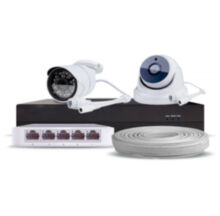 Готовый комплект IP видеонаблюдения c 1 внутренней и 1 уличной 2Mp камерами PST IPK02BH