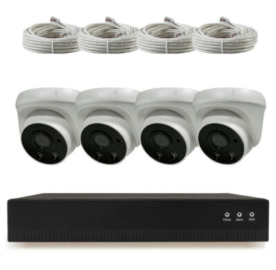 Комплект видеонаблюдения IP Ps-Link KIT-A204IPM-POE / 2Мп / 4 камеры / запись звука 