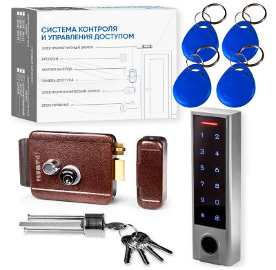 Комплект СКУД Undino KIT-ACP502EM-B эл. механический замок, RFID, WIFI, отпечаток Готовый комплект СКУД Undino KIT-ACP502EM-B — это эстетичное и надёжное решение для организации интеллектуального контроля доступа с биометрической идентификацией, удалённым управлением через смартфон и визуальной гармонией с фасадом.