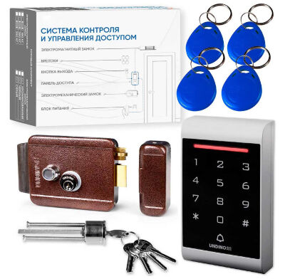 Комплект СКУД Undino KIT-ACP101MF-B эл. механический замок, RFID Готовый комплект СКУД Undino KIT-ACP101MF-B — это эстетичное и надёжное решение для организации контроля доступа с использованием электромеханического замка c декоративным корпусом.