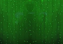 Гирлянда "Светодиодный Дождь" 2х1,5м, эффект мерцания, белый провод, Зеленые диоды
