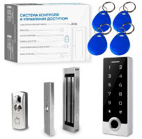 Комплект СКУД KIT-TF2MF-WP-W-180 для улицы, до 10000 пользователей, металл, тип Mifare, магнитный замок 180 кг