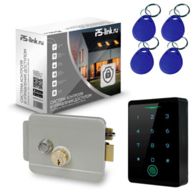 Система СКУД KIT-CH1-FP-G/ сканер отпечатков / эл. механический замок / RFID, WIFI Комплект СКУД с wifi подключением  KIT-CH1-FP-G для одной двери на базе клавиатуры с биометрическим считывателем, контроллером доступа, четырех RFID ключей и электро механического замка с рабочим напряжением 12Вольт.