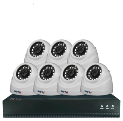 Комплект видеонаблюдения IP 2Мп KIT-A207IP-POE 7 камер с ночной съемкой для помещения, с датчиком движения, питание PoE Комплект видеонаблюдения на базе купольных IP-камер  IP302P (2 Мп) и 8-канального IP-видеорегистратора PS-I3108XP представляет собой полностью готовое к работе цифровое решение для круглосуточного контроля внутренних помещений - от квартир и офисов до магазинов, складов и подъездов, обеспечивая четкую фиксацию происходящего в формате Full HD как днем, так и в полной темноте.