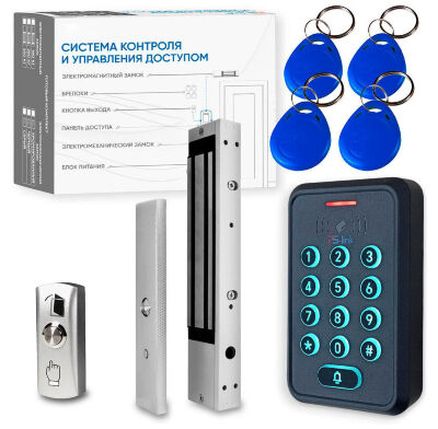 Комплект СКУД KIT-K310EMF-280 эл. магнитный замок 280кг, RFID, WIFI, защита IP66 Комплект KIT-K310EMF-280 на базе панели доступа PS-K310EMF и электромагнитного замка ML280 — готовое решение для организации контролируемого прохода через калитку, входную или офисную дверь.