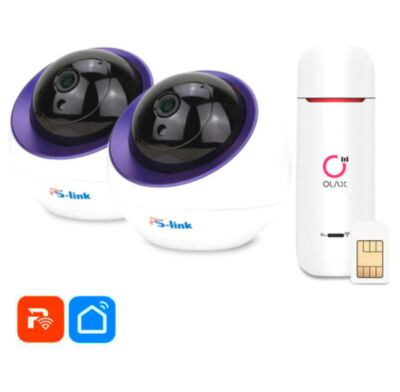 Комплект видеонаблюдения 4G Ps-Link KIT-TE202-4G / 2Мп / 2 камеры 