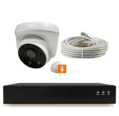 Комплект видеонаблюдения IP Ps-Link KIT-A201IPMX-POE / 2Мп / 1 камера / запись звука / внешний микрофон 