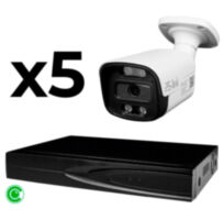 Комплект видеонаблюдения IP 8Мп KIT-C805IP-ST 5 камер для улицы, умная аналитика, детекция человека, детекция автомобиля, область вторжения