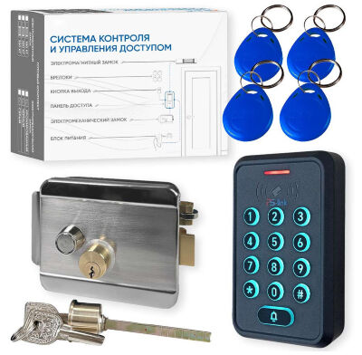 Комплект СКУД KIT-K310EMF-SL эл. механический замок, RFID, WIFI, для улицы, защита IP66 Комплект KIT-K310EMF-SL на базе панели доступа PS-K310EMF и электромеханического замка — готовое решение для организации контролируемого прохода через калитку, входную или офисную дверь.
