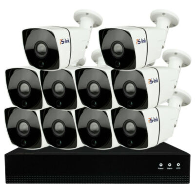 Комплект видеонаблюдения IP Ps-Link KIT-C810IP-POE / 8Мп / 10 камер / питание POE 