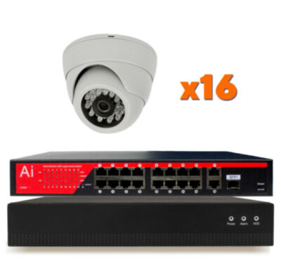 Комплект видеонаблюдения IP Ps-Link KIT-A216IP-POE / 2Мп / 16 камер / питание POE 
