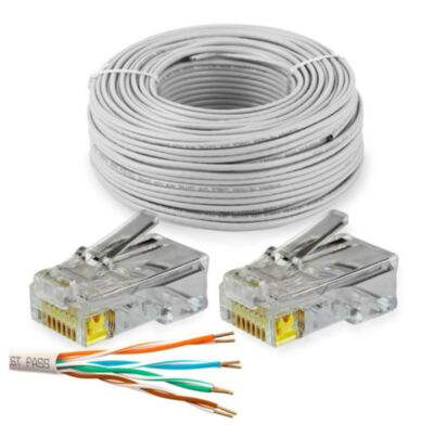 Кабель UTP4 cat.5E CU 60 метров Ps-Link UTP-CU60 с коннекторами RJ-45 