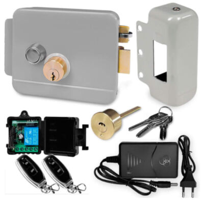 Комплект электромеханический замок KIT-EML-G-RP с радиореле и блоком питания Комплект  KIT-EML-G-RP представляет собой готовое решение для беспроводного управления дверью с пульта.