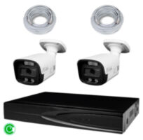 Комплект видеонаблюдения IP 5Мп KIT-C502IP-ST 2 камеры для улицы, аналитика, детекция человека, детекция автомобиля, область вторжения
