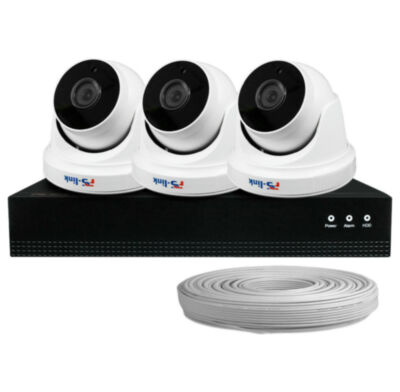Комплект видеонаблюдения IP Ps-Link KIT-A803IP-POE / 8Мп / 3 камеры / питание POE 